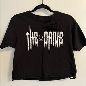 The drive distressed crop top